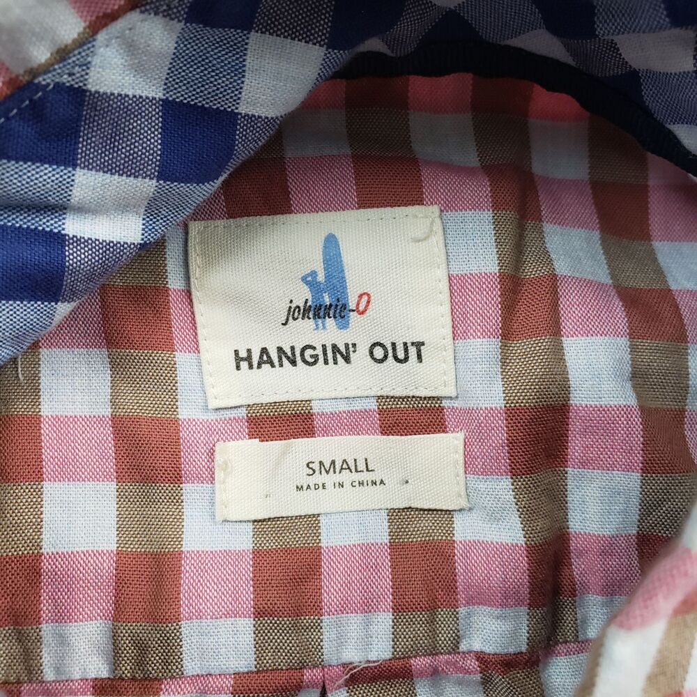 Johnnie O Hangin Out Shirt Mens Small Plaid Long Sleeve - Picture 5 of 11